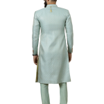 Stunning Sea Foam Banarasi Brocade Achkan for Men | Father-Son Combo | Pastel Sherwani | Grooms & Weddings | Jaipurio